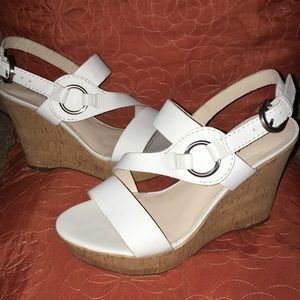 Franco Sarto white sandal size 6